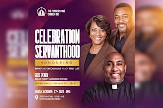 do a unique  church, event flyer design or postcard design