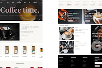 design 7 figure coffee shopify store coffee website coffee shop website