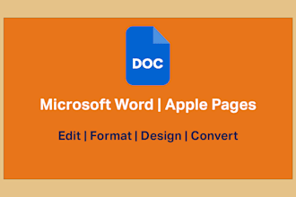 design and format word document and apple pages document