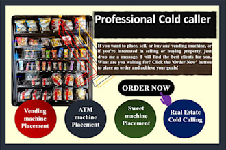 find vending and atm machine location through cold calling