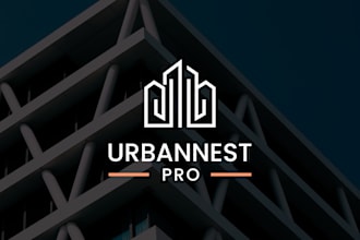 design real estate, property, mortgage, construction business logo