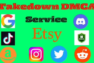 send dmca takedown notice to delete google,reddit,shopify,tiktok, instagram etsy