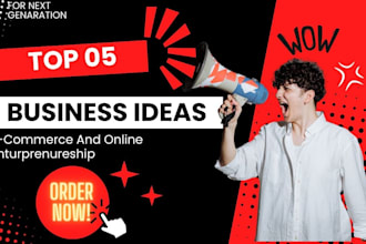 provide 5 unique and creative business ideas, startup idea