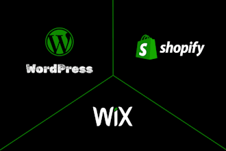 design, redesign, build, fix or revamp wix, wordpress or shopify website