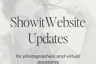 update your showit website for your photography business