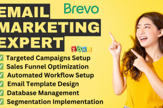 setup brevo CRM, brevo workflow, mailerlite, email template, landing page, zoho