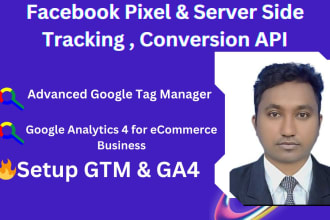 set up google analytics 4 and ga4 ecommerce tracking via GTM