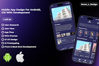 do ui ux design and development for android and ios