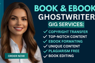 be your book writer, ebook ghostwriter, ghostwriter, amazon KDP ebook writer