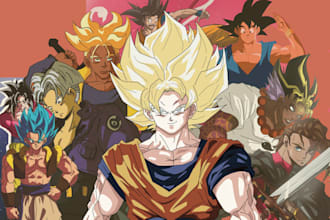 draw your dragon ball character or oc
