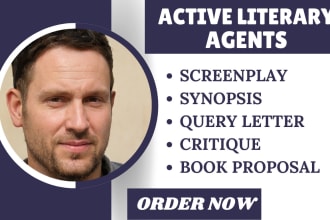 find active literary agent for your movie script, fiction, and children book