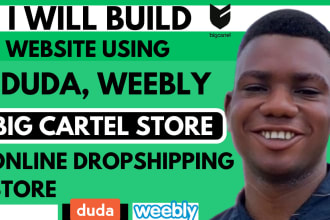 create big cartel duda dropshipping store weebly website store design developer