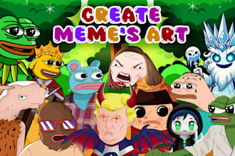 draw custom meme coin art crypto in less than 24 hours
