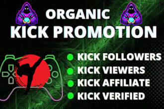 setup kick promotion to get real and active audience to your channel