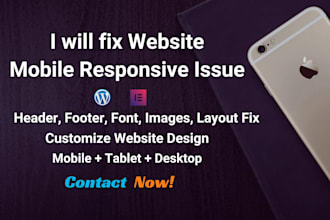 fix wordpress website mobile responsive issue