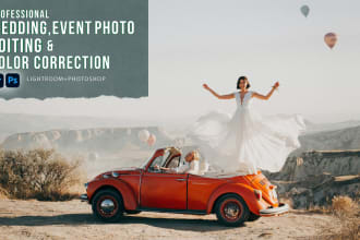 do wedding, event and others image editing, color correction and objects remove