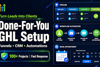 build gohighlevel funnel and automation to turn leads into booked appointments