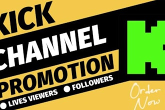 promote kick account for you to get more followers
