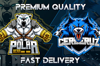 design cool graphic mascot cartoon logo design for gaming, esport, or streamer