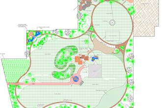 design 2d landscape plan and 2 d site plan, aesthetically