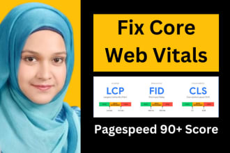 fix core web vitals, fix lcp, fcp, and cls issues, pagespeed insights