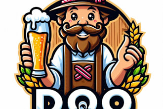 do mascot oktoberfest beer logo design 1 day