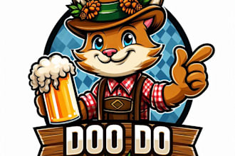 do mascot oktoberfest beer logo design 24 hours