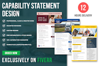 design a professional and effective business capability statement