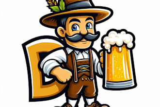 do mascot oktoberfest beer logo design busness