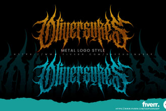 create name with metal logo style