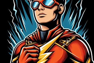 do superhero comic artwork and book