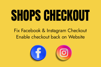fix the checkout issue with your facebook and instagram shop