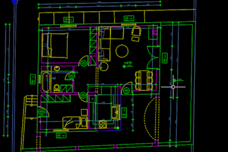 convert pdfs and sketches to dwg and redraw floor plans