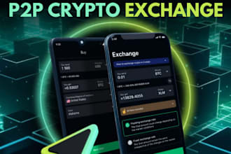 develop crypto exchange website with p2p and spot trading
