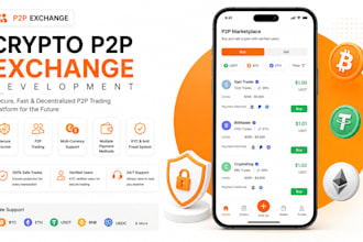 develop crypto exchange website with p2p and spot trading