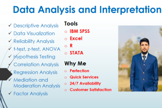 data analysis interpretation and visualization on spss excel