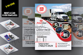 design a unique professional business flyer, poster menu card for your business