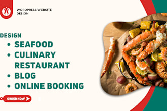 create restaurant ,culinary website on wordpress or wix