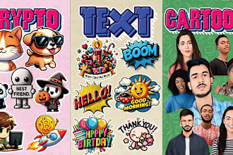 create 100 whatsapp stickers with unlimited revisions