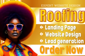 design modern roofing landing page and roofing website