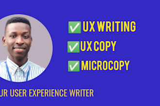 do ux writing and ux copywriting for your website and app