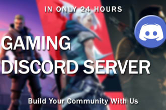setup new and existing custom discord servers for gaming, gaming discord server