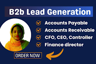 do b2b lead generation for account payable, receivable,cfo,CEO,controller leads