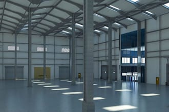 do 3d warehouse, space, commercial design with realistic renderings