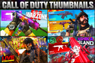 design professional call of duty warzone gaming thumbnail