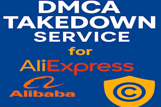 file a dmca takedown notice to remove stolen content from aliexpress alibaba