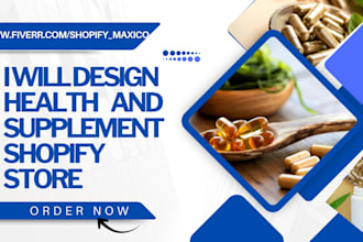 design profitable health nutrition shopify store supplement dropshipping store