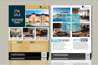 make professional modern custom corporate real estate house business flyer