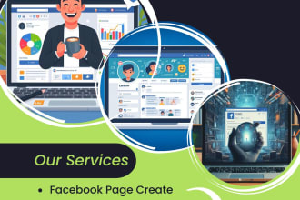 create and setup facebook page for you