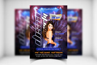 make unique party flyer, dj, hip hop, sport, club, event flyer